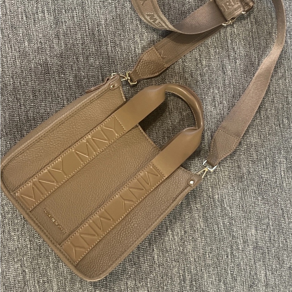 Marc New York Small Tan Tote Bag Purse Crossbody EUC